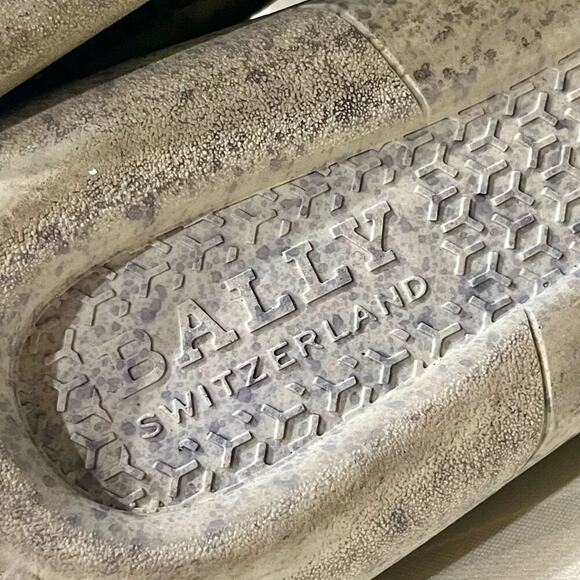 BALLY MEN SHOES NEOPRENE OLIVE GREEN/BLACK LEATHER MADE IN ITALY Sz 13 ICONIC - Picture 8 of 16